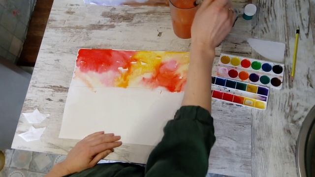 "Пока дети дома". Рисование. Пейзаж. Тёплые и холодные цвета. смотреть онлайн