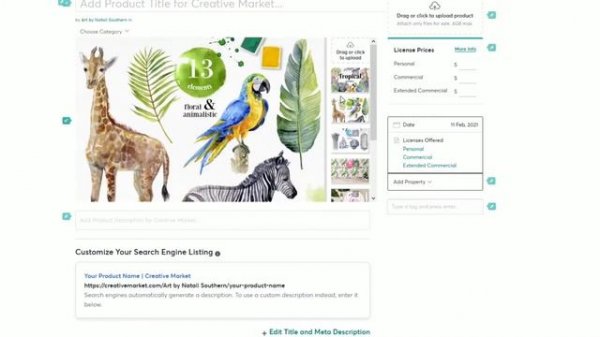 Как я оформляю продукты для Creative market