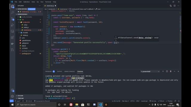 ExpressJS Tutorial - EP 4 - User Registration and Password Hashing смотреть онлайн