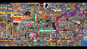 r/Place пиксель батл 2022 Timelapse