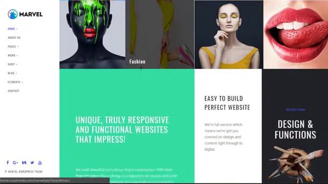 Marvel WordPress Theme Home-Page Presentation - Vertical Navigation Menu Site Builder смотреть онлайн