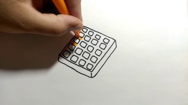 Как нарисовать вафлю смотреть онлайн