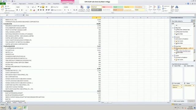OLAP cube demo: Canadian Patent Bibliographic Data 2001-2011 смотреть онлайн
