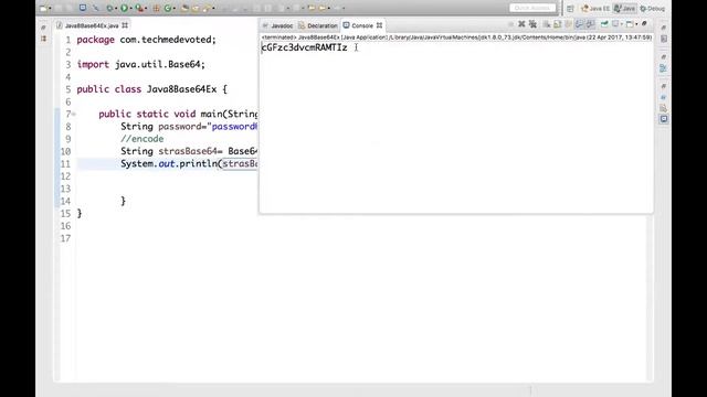 How to protect you password: encoding decoding in JAVA 8 (New Feature) смотреть онлайн