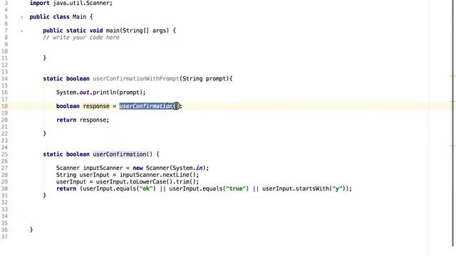 User friendly boolean with prompt (Java method with parameter) task walkthrough смотреть онлайн