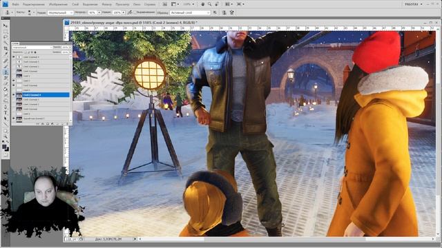 Фотошоп Создаю заставку Новогоднее Отступление смотреть онлайн