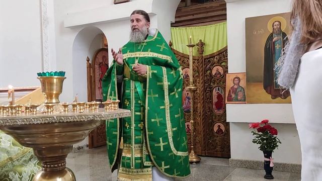 Проповедь в день престольного праздника в храме прп. Александра Куштского п.Янги Чиназ. 22.06.2022г смотреть онлайн