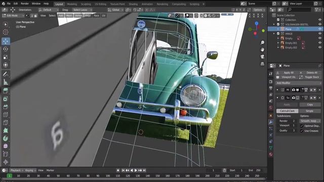 Blender 2 83 Volkswagen Beetle Modeling Time Lapse