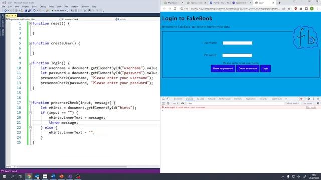 Javascript client side validation: 30th Jan A Level CS смотреть онлайн