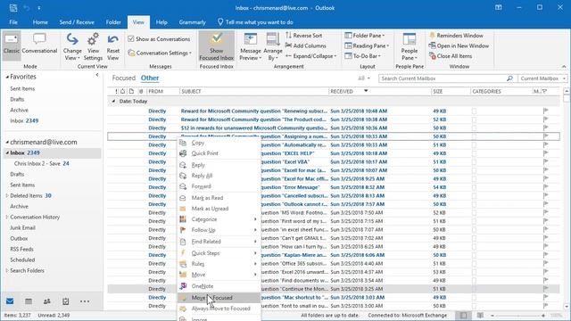 Outlook Focused Inbox and New Meeting Feature to view all attendees responses by Chris Menard смотреть онлайн