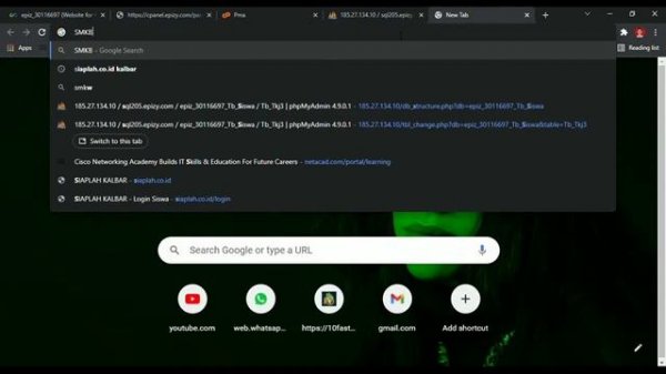 Create database in infinityfree.net