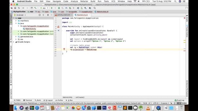 Android Kotlin RadioButton Tutorial смотреть онлайн
