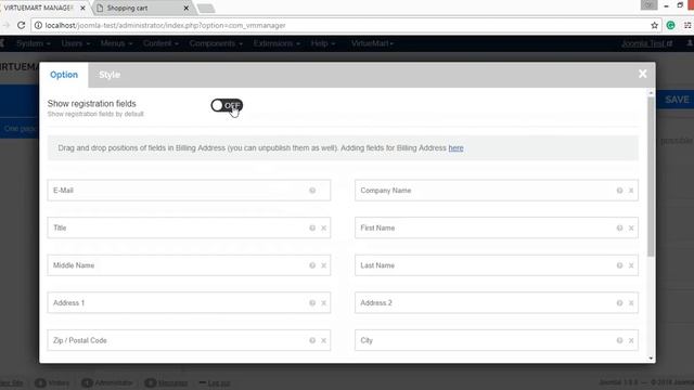 How to show registration fields of One page checkout for Virtuemart смотреть онлайн