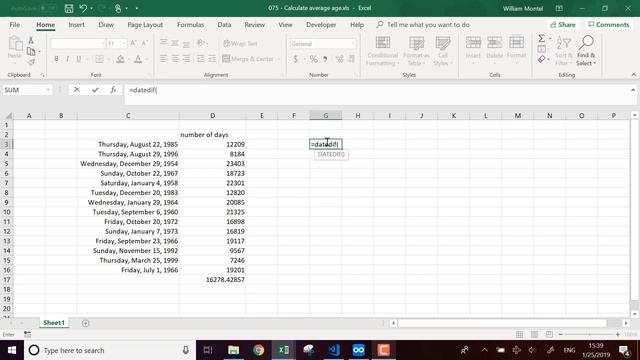 Excel Formula: Calculate the average age from dates of birth - Doctor Excel #075 смотреть онлайн
