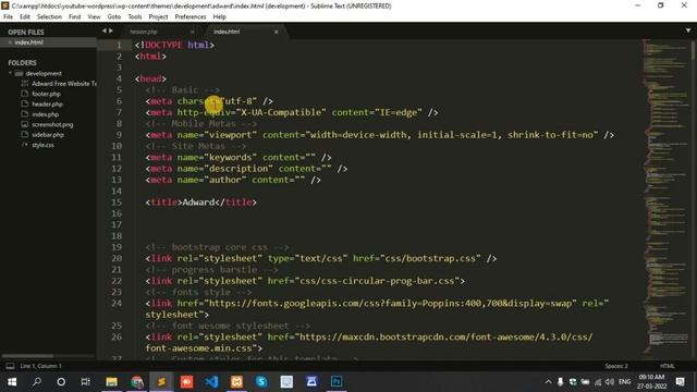 How to add custom header and footer in WordPress theme development || add custom header in wordpres смотреть онлайн