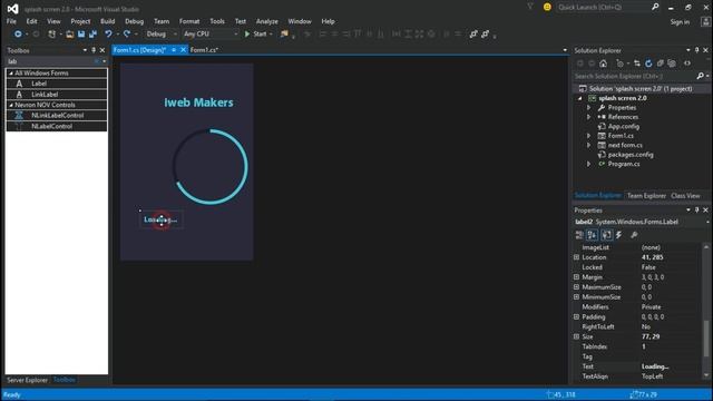 How to Create a Splash Screen With Custom Progress Bar in C# смотреть онлайн