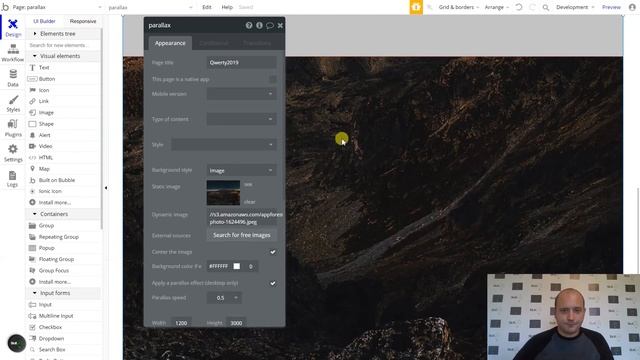 Основы Bubble.io. Параллакс-эффект. Часть 1 смотреть онлайн