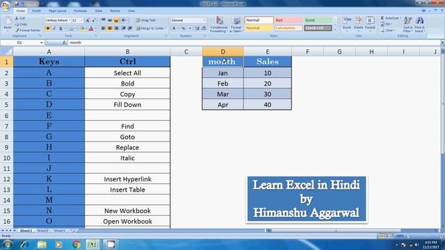 Excel Shortcut Keys (Ctrl+A To Ctrl+Z) смотреть онлайн
