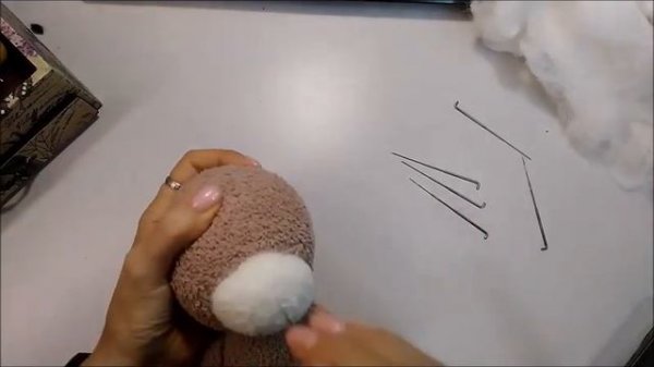 Валяние мордочки  Часть 3.  Мастер-класс Мишка Егорка. Видео мастер класс крючком пошаговый.