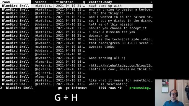 VisiData Plus: Matrix chat API loader смотреть онлайн