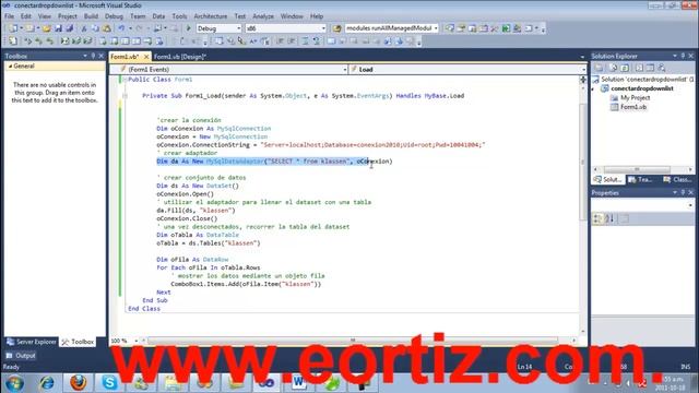 ComboBox en Visual Basic NET y MySQL смотреть онлайн