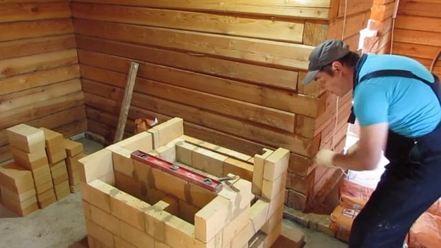 Банная печь из кирпича своими руками || Часть1 смотреть онлайн