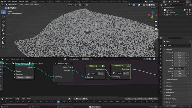 Simulation in Blender 3.6 (Geometry nodes tutorial) смотреть онлайн