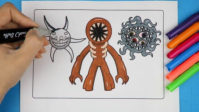 Roblox Doors Monsters Coloring Pages , Drawing And Coloring All New Monsters смотреть онлайн