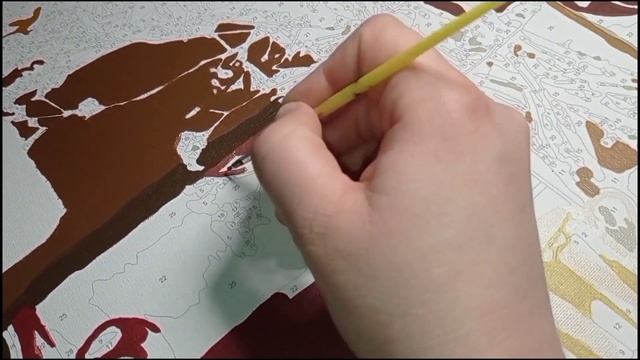 КАРТИНА ПО НОМЕРАМ || БУКЕТ РОЗ || КРАСИВАЯ КАРТИНА || ПРОЦЕСС РАСКРАСКИ смотреть онлайн