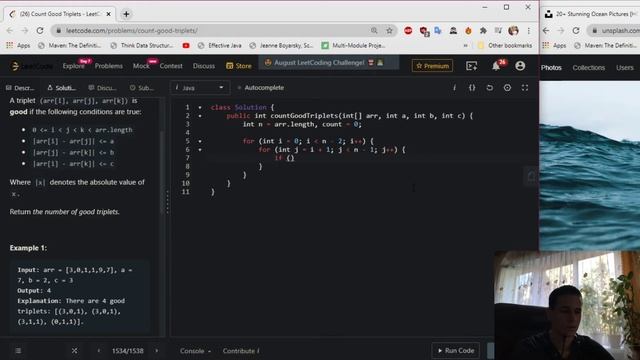 LeetCode 1534. Count Good Triplets Solution Explained - Java смотреть онлайн