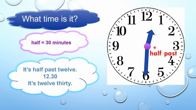Сколько времени? Time. Время в английском языке. Употребление слов четверть quarter, половина half смотреть онлайн