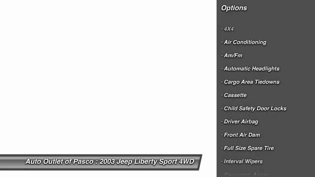 2003 Jeep Liberty Sport 4WD New Port Richey FL 34652 смотреть онлайн