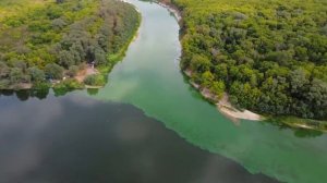 Слияние рек Воронеж и Дон. Вы только посмотрите какого цвета вода (DJI Mavic mini)