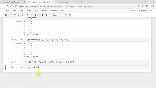 Pandas 3.2: How To Construct The Pandas Series | Pandas Series Construction смотреть онлайн
