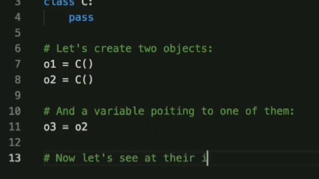 The "id" built-in function returns a unique integer corresponding to the given object. смотреть онлайн