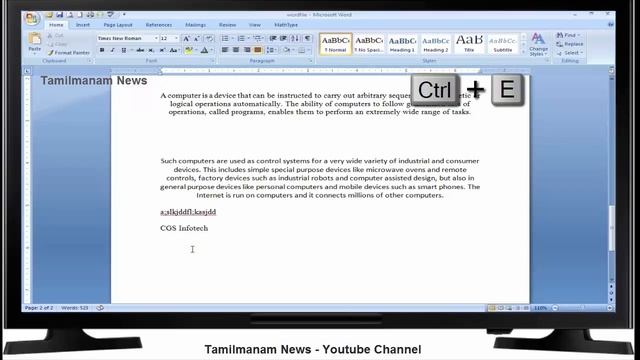 Word Shortcut keys |Microsoft word 100 shortcut keys in tamil #1 смотреть онлайн