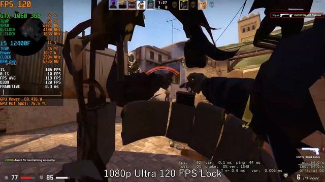 CS:GO | GTX 1060 3GB + i5 12400F | Benchmark смотреть онлайн