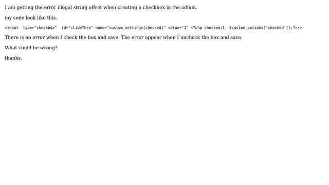 Wordpress: wordpress illegal string offset 'parameter' error смотреть онлайн