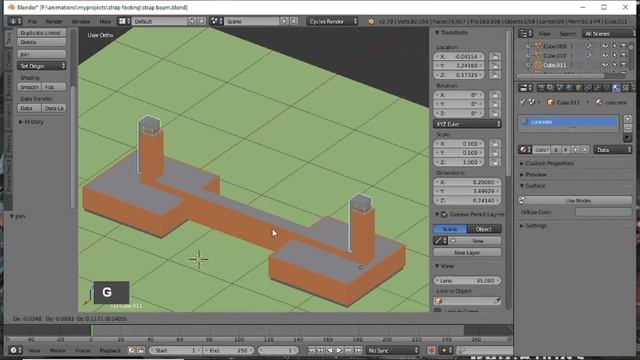 Construction Animation Concept in Blender(Modelling & Animation-boolean,curves,solidify etc). смотреть онлайн