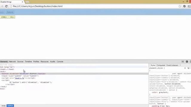 jquery disable button and input submit button смотреть онлайн