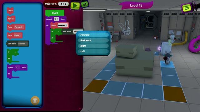 Rabbids Coding: Level 18 Guide (5/7 Code Blocks!) смотреть онлайн