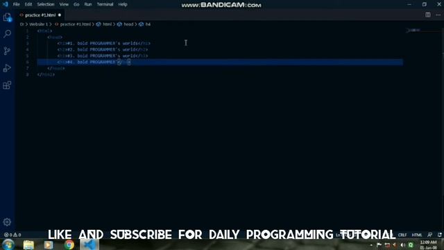 How to bold text in HTML | How to use h tag in HTML | HTML tutorial. 2021 смотреть онлайн