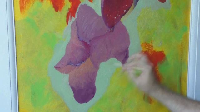 Клапоух Юрий | Уроки живописи для начинающих | Ирисы смотреть онлайн