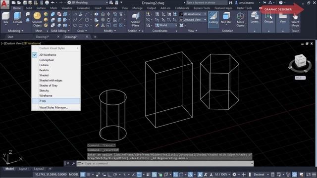 تحويل الأشكال Autocad 2020 | 2D to 3D смотреть онлайн