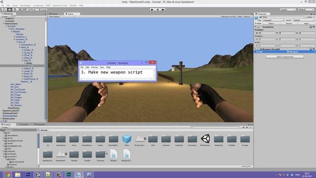 31A Unity Tutorial, Melee & Switching - Create a Survival Game смотреть онлайн