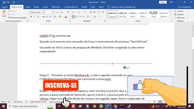 COMO CORRIGIR A BARRA DE PESQUISA DO WINDOWS 10/11 QUE NÃO FUNCIONA PESQUISA WINDOWS NÃO DIGITA ! смотреть онлайн