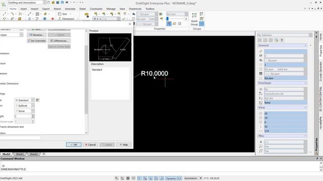 Draftsight How To Change Dimension Size Tutorial смотреть онлайн
