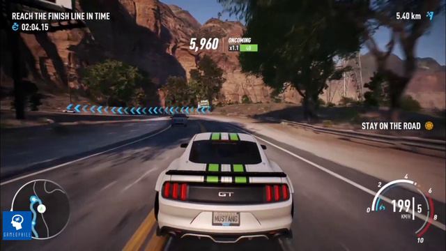 Stay on the Road Challenge 10.57km | Mustang GT | NFS Payback смотреть онлайн