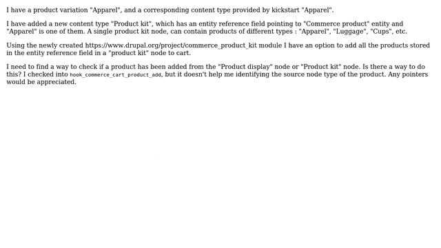 Drupal: Find the parent node type of the commerce product being added to the cart смотреть онлайн