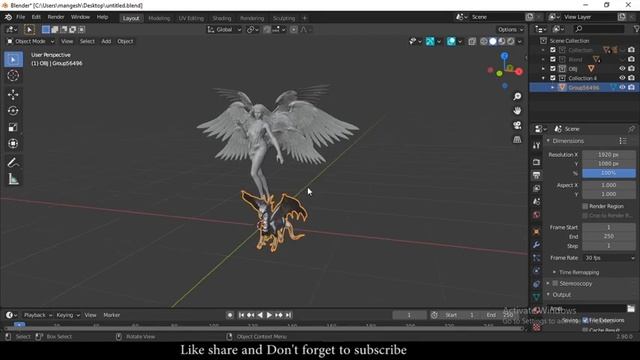 5-How to merge blender files | How to import .obj & .FBX in blender 2.8+ | HINDI | Append .blend | смотреть онлайн